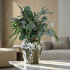 16PCS Real Dried Eucalyptus Stems, Mixed Silver Dollar & Seeded Eucalyptus Leaves, Preserved Natural Greenery for Vase, Wedding Bouquet, Floral Arrangement, Home Decor