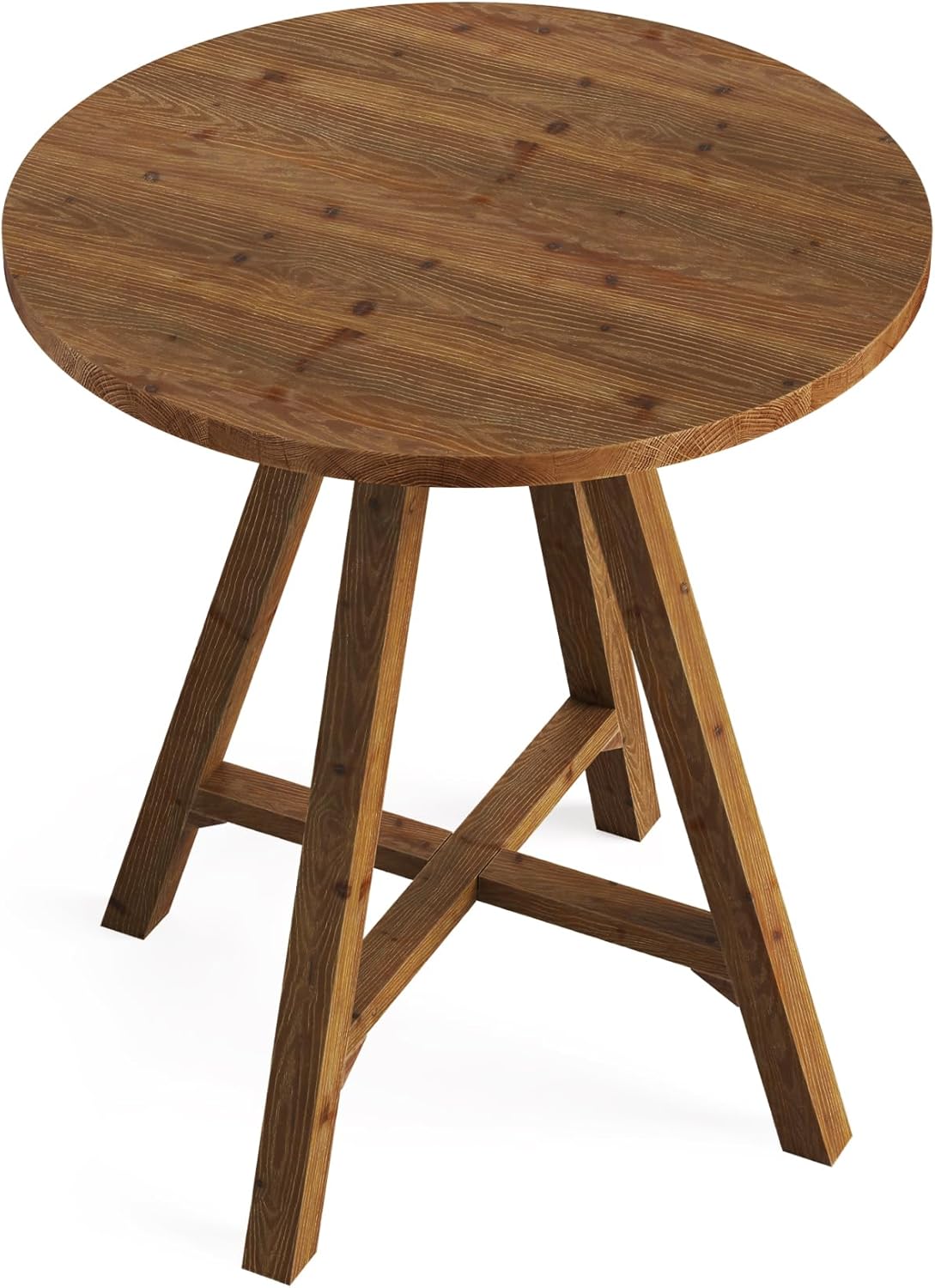 Solid Wood Bar Table, 31.5" Round Pub Bistro Table for Cafe, Dining Room, Kitchen, Living Room