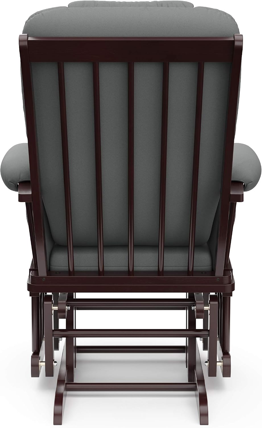 Storkcraft Tuscany Glider and Ottoman with Lumbar Pillow, Espresso/Gray | GREENGUARD Gold Certified, Bonus Lumbar Cushion Included, Solid Wood Base, Smooth Motion, Award-Winning Nursery Rocking Chair