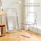 Folding Chair, 12 Pack Acrylic Chair, Clear | Space-saving acrylic folding chair,easy fold & store.Holds up to 300 lbs,comfortable for home,office,parties and daily use.