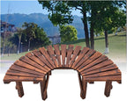 Semicircular Design Outdoor Benches,Wooden Curved Bench Weatherproof Outdoor Benches,for Garden,Lawn,Patio& Backyard