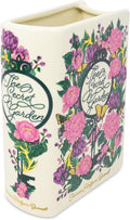 Steel Mill & Co Original Large Book-Shaped Decorative Vase, Ceramic Vases for Home Decor, Cute Bookshelf Decor, Unique Vase for Book Lovers (The Secret Garden - Collector's Edition)