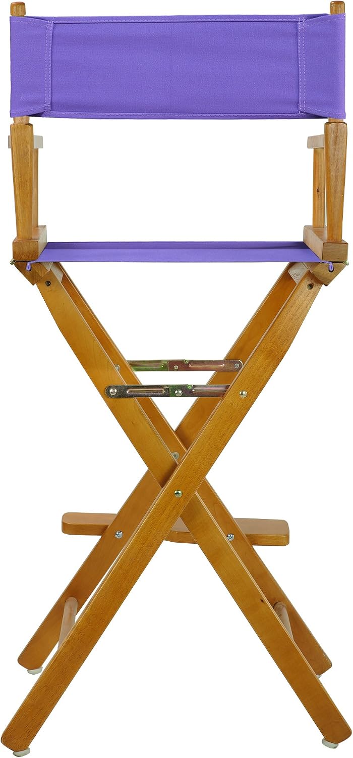 Casual Home 230-05/021-41 Director Chair 30" - Bar Height Honey OakFrame/Purple Canvas