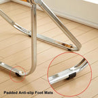 Acrylic Folding Chair Clear Dining Stool for Home Office and Outdoor Blue