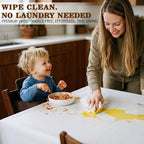 Heavy Duty Table Protector Pad with Flannel Backing for Dining Room | Waterproof Vinyl Tablecloth Easy to Clean & Trim, Scratch & Heat Resistant Table Cover, Reusable Pad 72" x 54" Rectangular