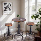 Industrial Tall Bistro Table 32.3-36.2" Adjustable Swivel Pub Coffee Table Metal Hydrant Stylish Design