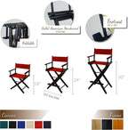 Casual Home American Trails Extra-Wide Premium Directors Chair 18" H Classic Height Natural Frame Hunter Green Canvas
