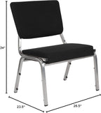 Flash Furniture HERCULES Series 1000 lb. Rated Black Antimicrobial Fabric Bariatric Medical Reception Chair with 3/4 Panel Back