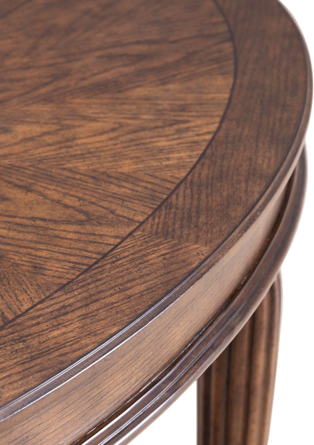 Liberty Furniture Allington Demilune Sofa Table for Living Room - Satin Sienna