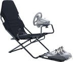 VIVO Foldable Racing Simulator Chair with Wheel Stand, Gear Mount, Cockpit and Frame Only, Fits Logitech, Thrustmaster, Fanatec, Compatible with Xbox One, PlayStation, PC Video Game, STAND-RACE2F