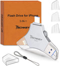 USB Flash Drive for iPhone/iPad, MFi Certified 3in1, 256GB, Silver | External Memory Photo Storge Keeper, Type c/USB 3.0 High Speed, Compatible with Android/PC, Picture/Video/Data Backup