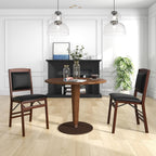 Wooden Folding Chairs Set of 2, Foldable Wood Chairs with Padded Seats, Solid Wood Frame, 400 lbs Weight Capacity, Space Saving Dining Chairs for Small Space, Guests Kitchen (2, Padded Back)