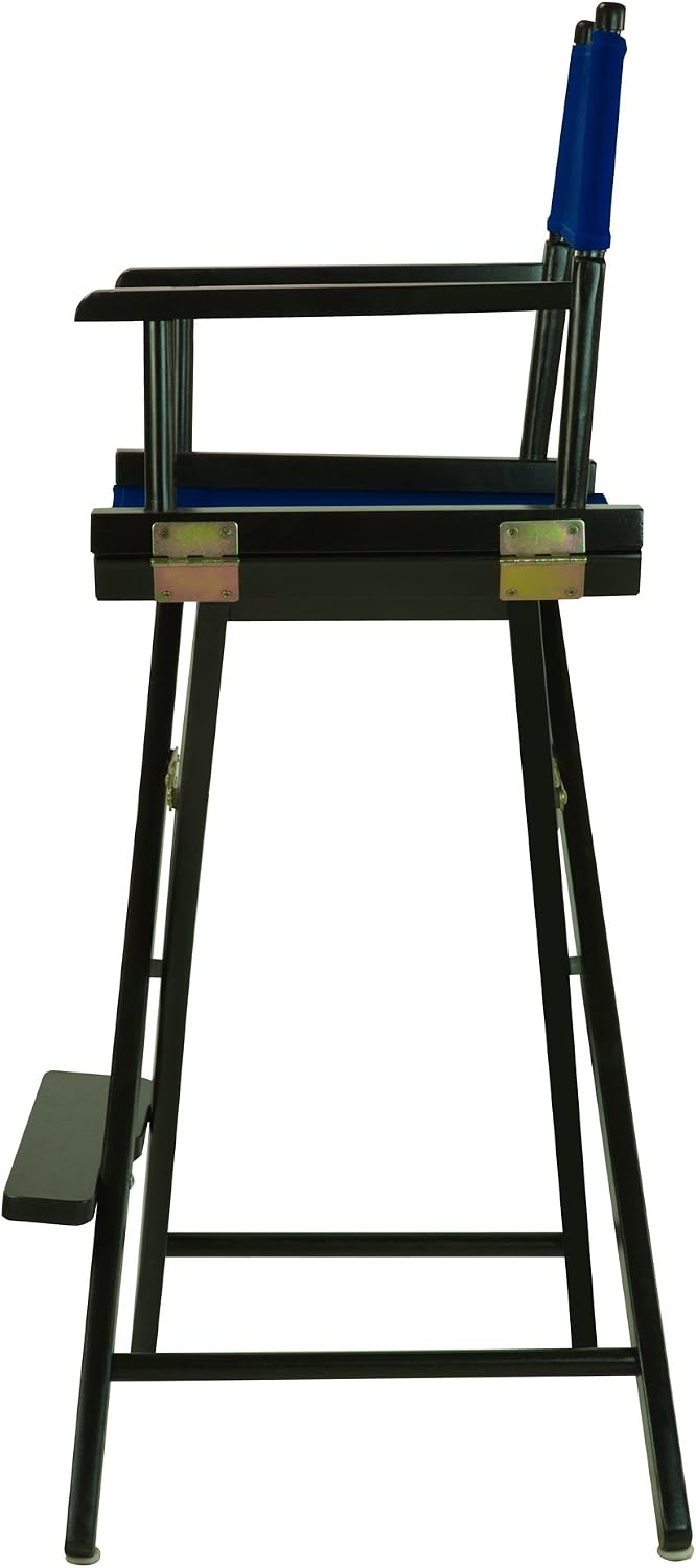 Casual Home 30" Director's Chair Black Frame-with Royal Blue Canvas, Bar Height