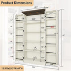 Tall Kitchen Pantry Cabinet: Food Pantry Cabinets for Kitchen Storage, Off White Wood Storage Cabinet with 2 Doors, Farmhouse Cabinets with Freestanding Cupboard