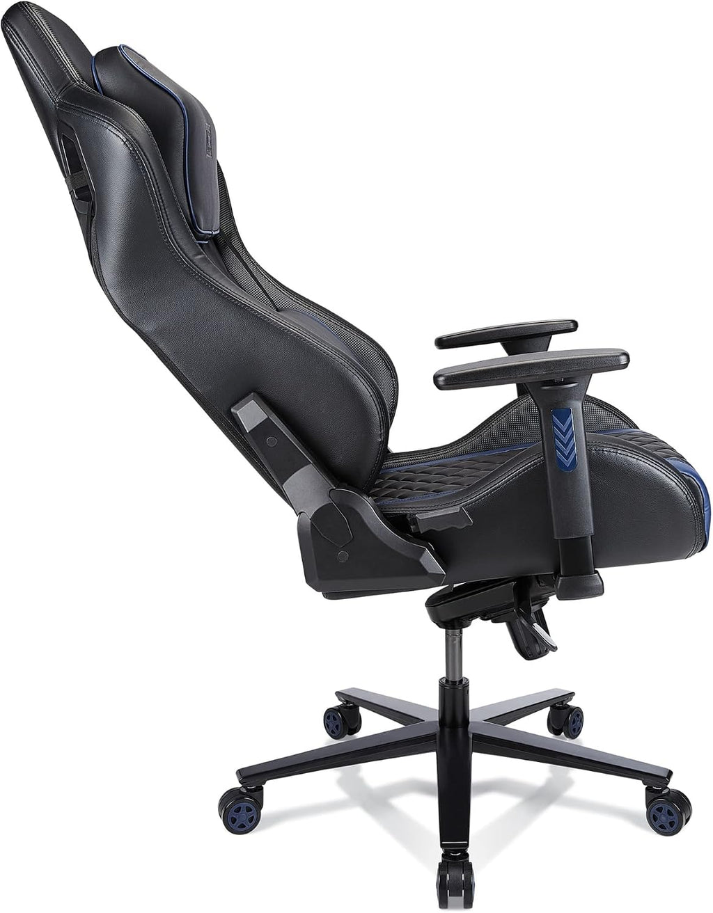 RS Gaming™ Davanti Vegan Leather High-Back Gaming Office Chair, Black/Blue, BIFMA Compliant