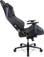 RS Gaming™ Davanti Vegan Leather High-Back Gaming Office Chair, Black/Blue, BIFMA Compliant