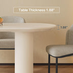 Modern Dining Table Set for 4, 55.11" L Oval Kitchen Table with 4 Dining Chairs for Dining Room, Kitchen, 5 Pieces Dining Set, White