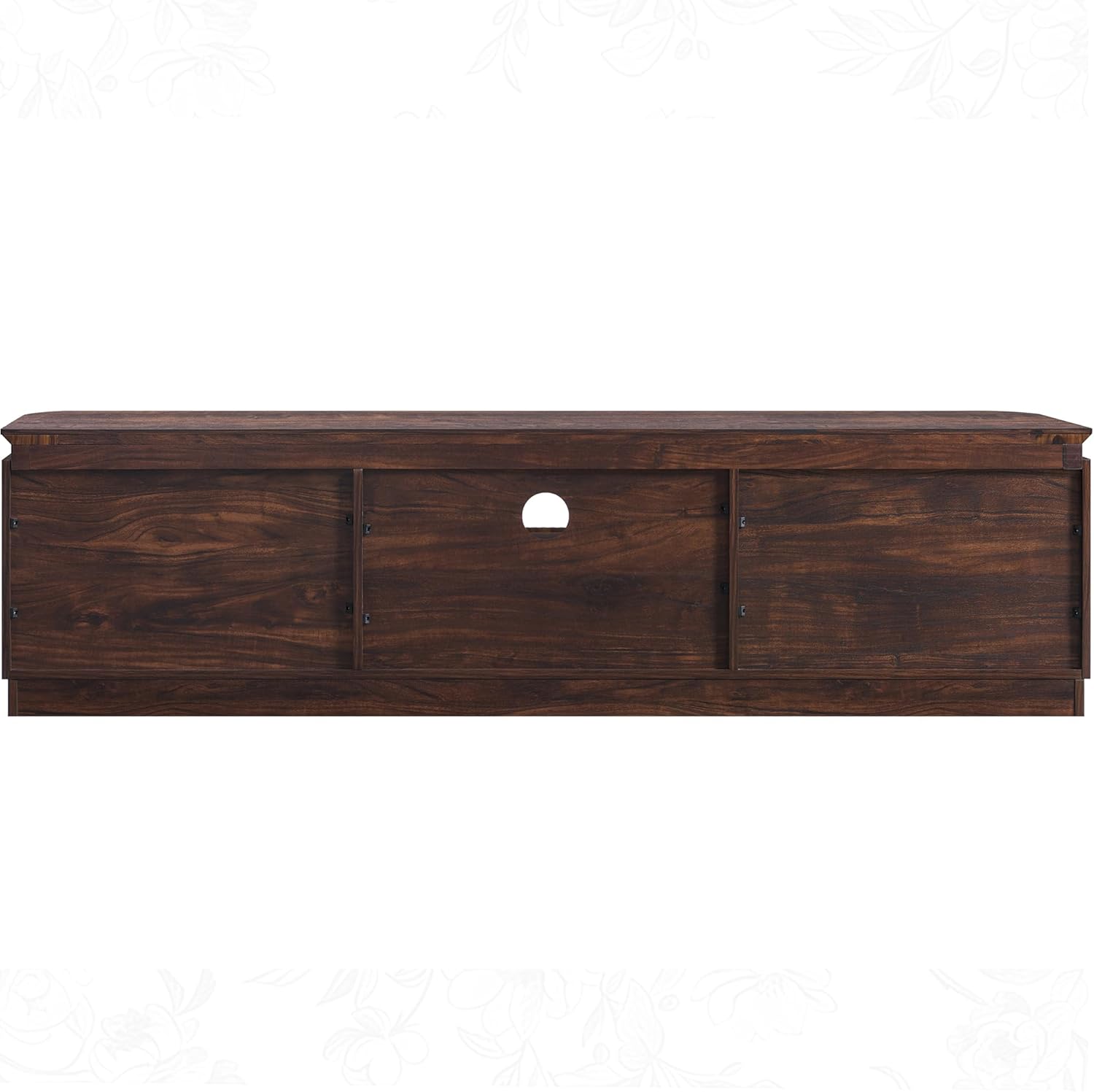 70" Fluted TV Stand for TVs Up to 80", Mid Century Modern Entertainment Center with Drawer, Storage Cabinet, Open Shelf, Wood Low Profile Media TV Console for Livingroom, Dark Walnut