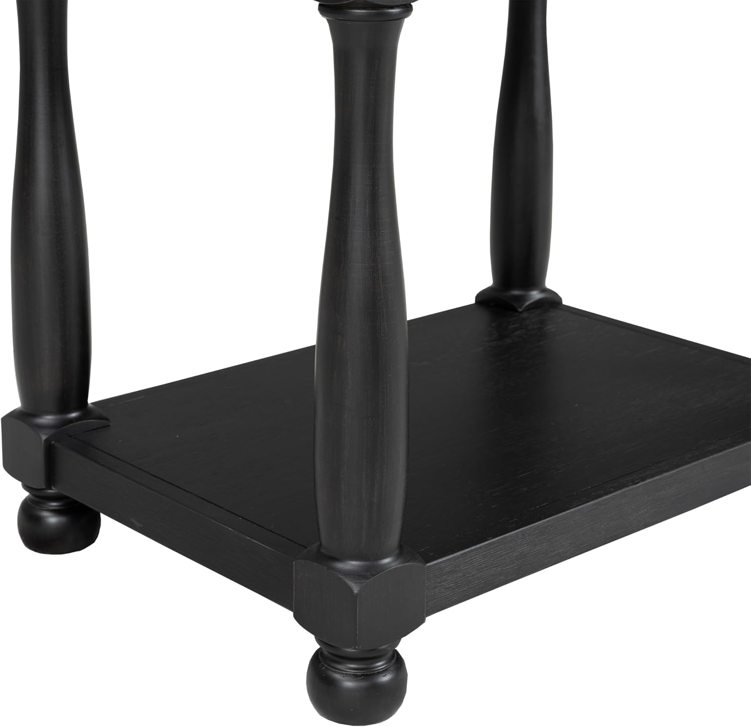 Furniture of America Narella Modern Farmhouse Solid Wood End Tables Set of 2, Bedside Nightstand with Drawer, Shelf and USB Ports, Wooden Night Stand for Bedroom, Dorm, Black/Rustic Oak
