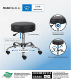 Boss Office Products Antimicrobial Vinyl Medical Spa Stool in Black