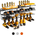 Power Tool Organizer for Tool Storage,Drill Holer Wall Mount,Storage Rack for Garage Organization, Wall Organizer with Shelf,Heavy Duty for Lifetime Use(2 Pack Black)
