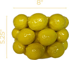 Lemon Vase -Cheery Yellow Ceramic French/Mediterranean Style Unique Vase with 3D Lemon Design- Lemon Kitchen Decor - Lemon Themed Housewarming Gift for her