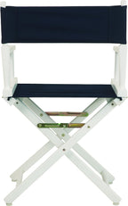 Casual Home 18" Director's Chair White Frame with Navy Canvas