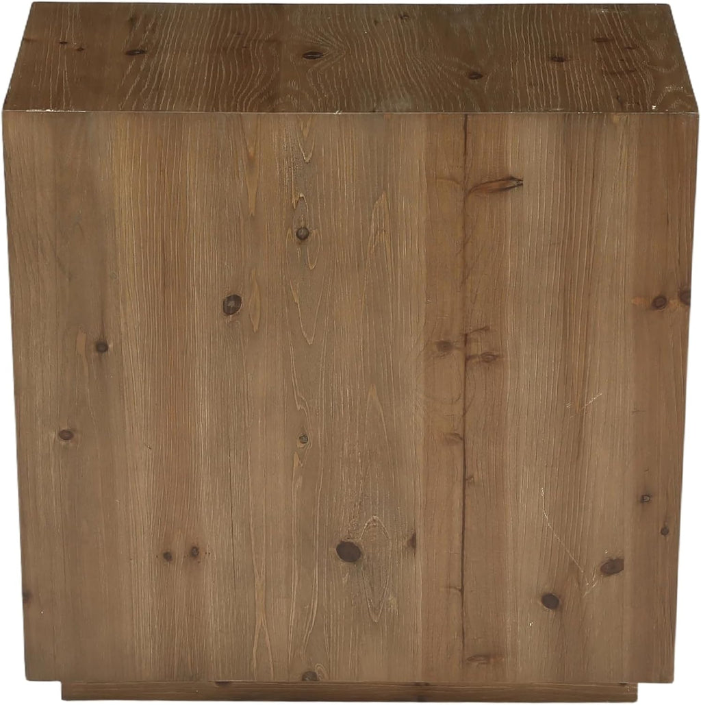 LITTLE TREE 2-Pack Solid Wood 3-Drawer Nightstand, 23.62" H Bedside Table with Storage, No Assembly Wooden Side Table for Bedroom, Living Room & Sofa Side