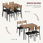 GarveeHome Dining Table for 2, Small Table and Chairs Set of 2, Square Dinette Set for 2, 3 Piece Kitchen & Dining Room Sets for Small Space (Vintage, Table with 4 Upholstered Chairs)