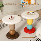 Creative Decorative Resin Side Table Stone Shape, Multifunctional Sofa End Table with Round Spacious Tabletop, Nightstand, Suitable for Living Room, Bedroom, Hotel(Multicolor)