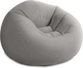 INTEX 68579EP Beanless Bag Inflatable Lounge Chair: Corduroy Textured Flocking – Durable Vinyl – Folds Compactly – 220lb Weight Capacity – 45" x 45" x 28"