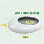 Flower Frog Vase Kit, Ikebana Flower Arrangement, Ceramic Water Drop Flower Pot & Flower Frog Flower Arrangement Vase Kit (White Small Size)