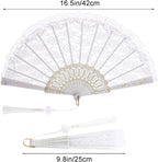 Lace Hand Folding Fan, Floral Handheld Fan for Women, Foldable Fans Hand Fans for Wedding Tea Dancing Party