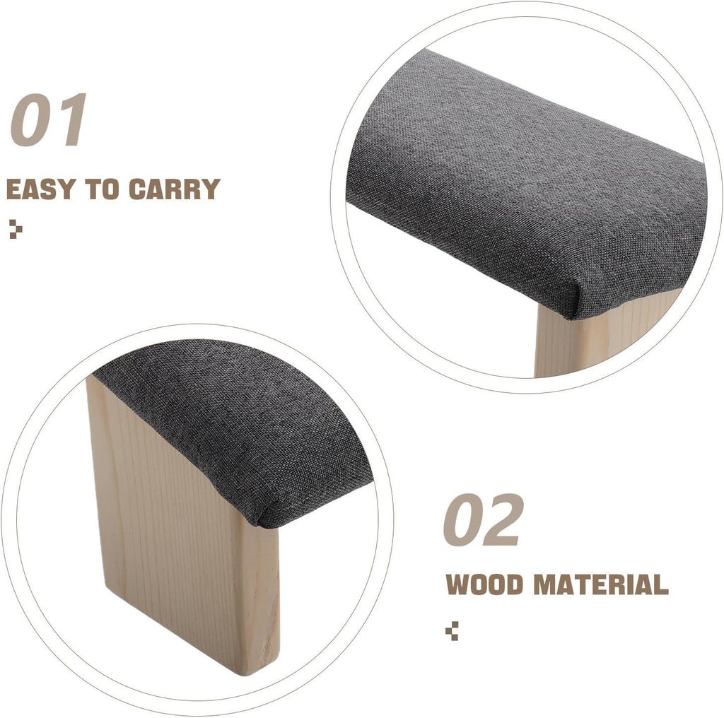 Didiseaon Foldable Wooden Meditation Bench Stool for Adults with Stable Construction and Cloth Seat, for Travel and Zen Practices, Compact Kneeler Chair for Prayer and Relaxation