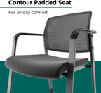 Workplace 2.0 Guest & Reception Chair, Mesh, Stackable, Black