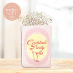 Steel Mill & Co Original Cocktail Recipe Book-Shaped Decorative Vase, Ceramic Vases for Home Decor, Vintage Inspired Kitchen and Bar Cart Decor, Unique Vase for Book Lovers (Cocktail Party)
