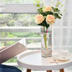 ALAZA Floral Llama Flower Vase for Wedding Dinner Table Party Living Room Office Bedroom Decor,Unbreakable Vase, 3.9 x 12 inch Cylinder Decor