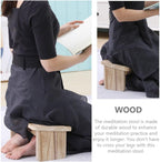 Portable Wooden Meditation Stool for Deeper Breathing and Improved Circulation, Foldable Kneel Sit Stool Suitable for Park and Beach Use