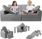 Kids Play Couch 15PCS, Modular Foam Sofa, Convertible Kids Play Set | Kids Play Couch 15PCS, Convertible Kids Furniture, Ideal for Playroom, Reading, Playing and Relaxing