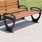 Patio Benches for Outdoors Park Chair Outdoor Bench Seat Plastic Wood Double Rest Garden Benches for Outdoors