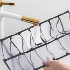 7-Compartment Underwear Storage Box with Breathable Nylon Mesh, Foldable Drawer Organizer for Socks, Lingerie, and Small Clothing Items