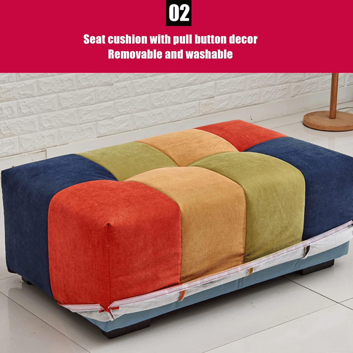 Modern Linen Upholstered Entryway Bench for Living Room Bedroom 24x16x16inch