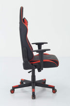 Brage Living Swivel Gaming Chair Ergonomic High-Back Racing Style PU Leather Office Chair with Headrest and Lumbar Support and Adjustable Armrest (Galaxy - Black/Red)