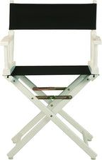 Casual Home 18" Director's Chair White Frame with Black Canvas