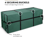 ZOBER Wide Christmas Tree Storage Bag - Maximum Accessibility - Fits 9 Ft Trees - 600D Oxford Fabric Christmas Tree Bag For Storage Box For Xmas - Strong, Durable Straps & Handles - Card Slot - Green