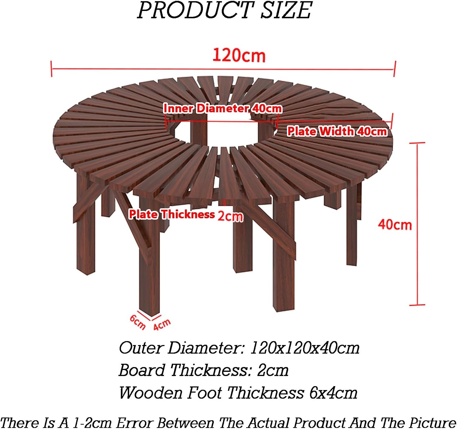Tree Bench Wrap Around,Tree Bench Wrap Around Park Seating Slatted Seat,for Garden Natural