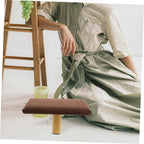 Cushioned Bench and Stool Wooden Portable Stool Chair for Zen Practice with Cushion Small Size Under 150cm Height