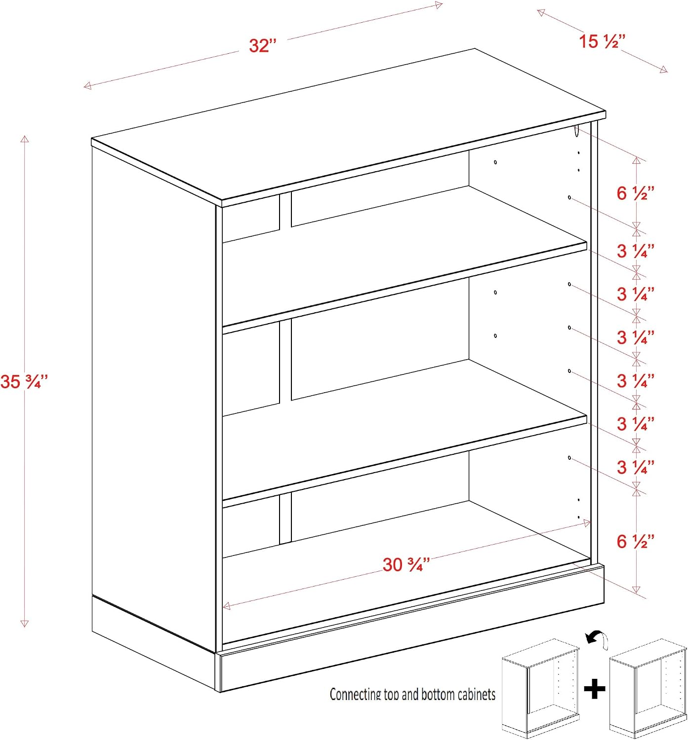 Palace Imports 100% Solid Wood Kitchen Pantry w/ 4 Glass Doors, White, 32" w x 71.5" h, Renewable Eco-Friendly Wood, Made in Brazil