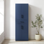 Crosley Furniture Isla Modern Kitchen Storage Pantry Cabinet with Shelves, Dining or Laundry Room, Navy