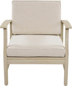 Christopher Knight Home Perla Acacia Wood Lounge Chair Outdoor Set of 2 with Removable Cushion, Wooden Patio Accent Chair, Patio Garden Comfy Reading Chair, Sand/Beige